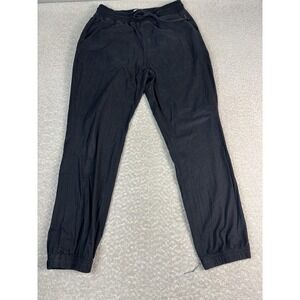 Pact Jogger Pants Womens Large Black Organic Cotton Tapered Elastic Waist Casual